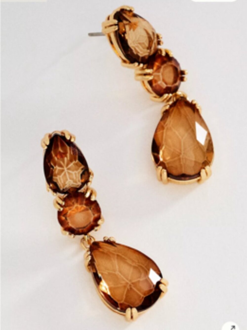 NWT Gradient Crystal Drop Earrings By Anthropologie